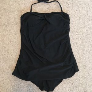 Merona black halter one piece swimsuit